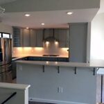 Kitchen cabinet remodel gray compact