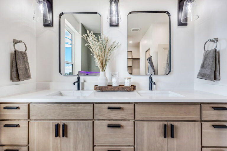 Studio Hickory Mushroom bathroom cabinet vanity